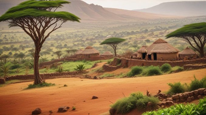 Spännande korsord om folk på Afrikas horn illustration