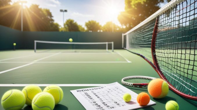 Upplev kul med tennisterm korsord och utmana dig själv! illustration